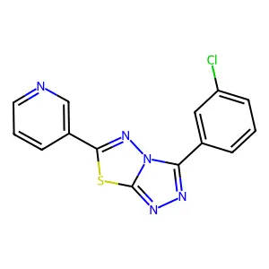 3-(3-Chlorophenyl)-6-pyridin-3-yl-[1,2,4]triazolo[3,4-b][1,3,4]thiadiazole structure