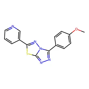 3-(4-Methoxyphenyl)-6-(pyridin-3-yl)[1,2,4]triazolo[3,4-b][1,3,4]thiadiazole structure