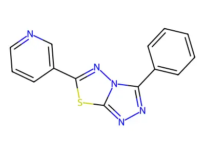 3-Phenyl-6-pyridin-3-yl-[1,2,4]triazolo[3,4-b][1,3,4]thiadiazole structure