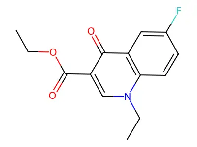 Ethyl 1-ethyl-6-fluoro-4-oxo-1,4-dihydroquinoline-3-carboxylate structure