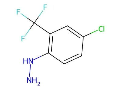 (4-Chloro-2-(trifluoromethyl)phenyl)hydrazine structure