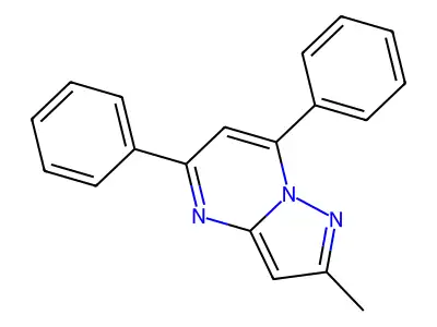 2-Methyl-5,7-diphenylpyrazolo[1,5-a]pyrimidine structure