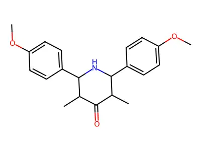 2,6-Bis(4-methoxyphenyl)-3,5-dimethylpiperidin-4-one structure