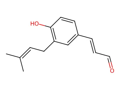 3-[4-Hydroxy-3-(3-methylbut-2-enyl)phenyl]prop-2-enal structure