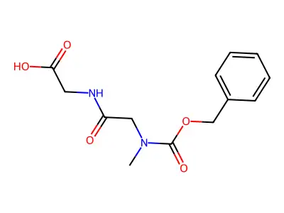 Carbobenzyloxysarcosylglycine structure