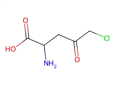 2-Amino-4-oxo-5-chloropentanoate structure