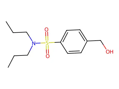 4-(hydroxymethyl)-N,N-dipropylbenzenesulfonamide structure
