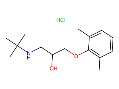 3-[(Tert-butyl)amino]-1-(2,6-dimethylphenoxy)propan-2-ol, chloride structure
