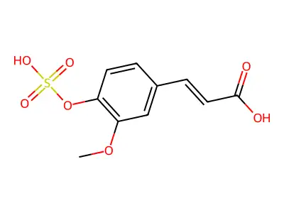 3-(3-甲氧基-4-磺氧基苯基)丙-2-烯酸 structure