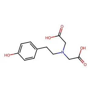 2-(Carboxymethyl-(2-(4-hydroxyphenyl)ethyl)amino)acetic acid structure