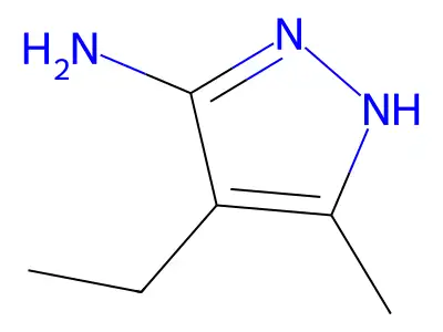 4-ethyl-3-methyl-1H-pyrazol-5-amine structure