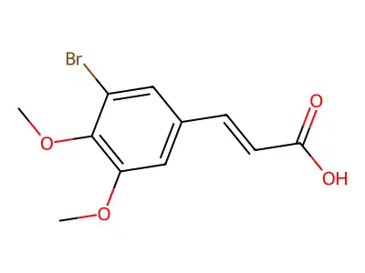 3-(3-溴-4,5-二甲氧基苯基)丙烯酸 structure