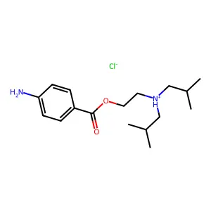 Benzoic acid, p-amino-, 2-(diisobutylamino)ethyl ester, hydrochloride structure