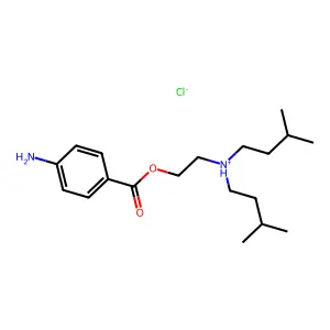 2-(Bis(3-methylbutyl)amino)ethyl 4-aminobenzoate hydrochloride structure