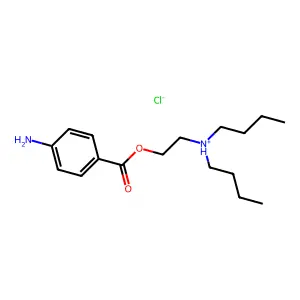2-(Dibutylamino)ethyl 4-aminobenzoate--hydrogen chloride (1/1) structure