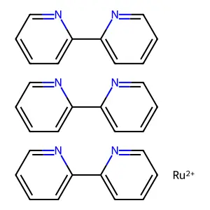 Tris(2,2'-bipyridine)ruthenium(2+) structure