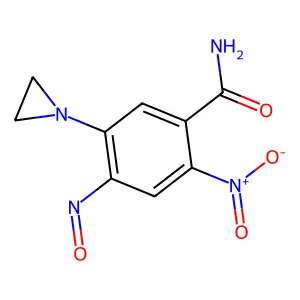 5-(Aziridin-1-yl)-2-nitro-4-nitrosobenzamide structure