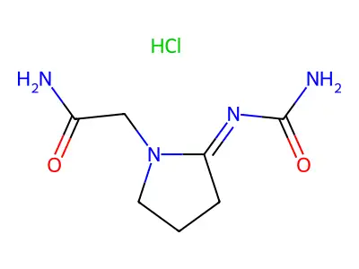 2-(2-Carbamoyliminopyrrolidin-1-yl)acetamide;hydrochloride structure