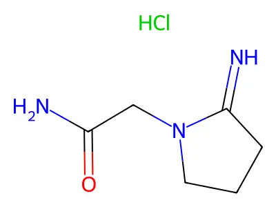 1-Pyrrolidineacetamide, 2-imino-, monohydrochloride structure