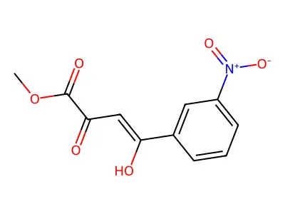 methyl (Z)-4-hydroxy-4-(3-nitrophenyl)-2-oxobut-3-enoate structure