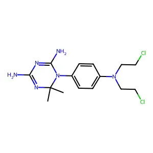 1,3,5-Triazine-2,4-diamine, 1-(4-(bis(2-chloroethyl)amino)phenyl)-1,6-dihydro-6,6-dimethyl- structure