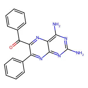 Methanone, (2,4-diamino-7-phenyl-6-pteridinyl)phenyl- structure