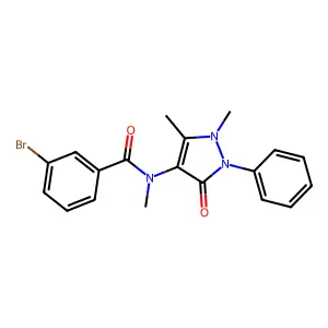 间溴-N-安替比林基-N-甲基苯甲酰胺 structure