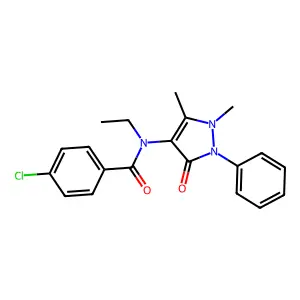 对氯-N-安替比林基-N-乙基苯甲酰胺 structure
