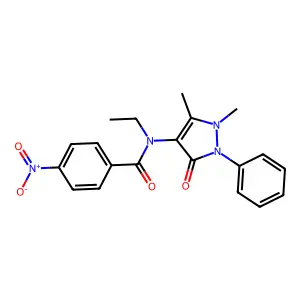 对硝基-N-安替比林基-N-乙基苯甲酰胺 structure