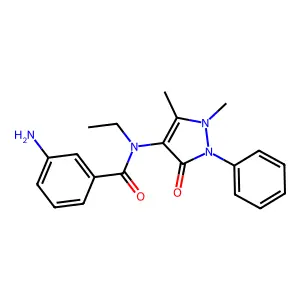 间氨基-N-安替比林基-N-乙基苯甲酰胺 structure