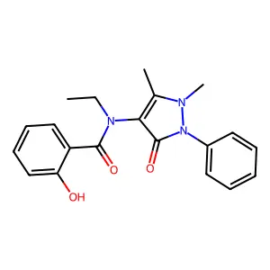 Salicylamide, N-antipyrinyl-N-ethyl- structure