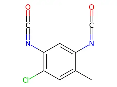 4-Chloro-6-methyl-1,3-phenylene diisocyanate structure