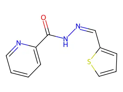 N'-(2-thienylmethylene)-2-pyridinecarbohydrazide structure