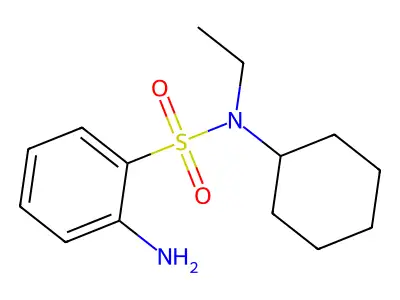 2-氨基-N-环己基-N-乙基苯磺酰胺 structure