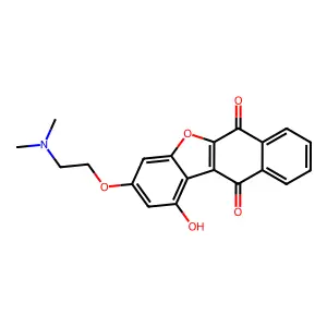 3-(2-(Dimethylamino)ethoxy)-1-hydroxybenzo(b)naphtho(2,3-d)furan-6,11-dione structure
