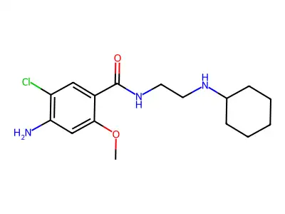 Benzamide, 4-amino-5-chloro-N-(2-(cyclohexylamino)ethyl)-2-methoxy- structure