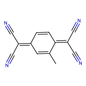 Propanedinitrile, 2,2'-(2-methyl-2,5-cyclohexadiene-1,4-diylidene)bis- structure