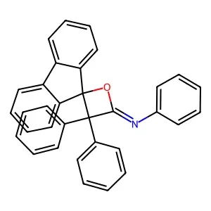 Aniline, N-(3',3'-diphenylspiro[fluorene-9,2'-oxetan]-4'-ylidene)- structure