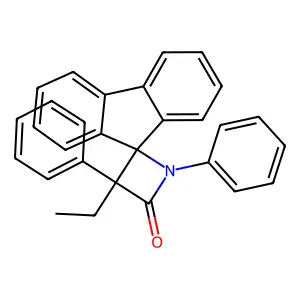Spiro[azetidine-2,9'-fluoren]-4-one, 3-ethyl-1,3-diphenyl- structure