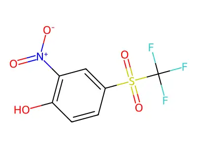 2-Nitro-4-((trifluoromethyl)sulfonyl)phenol structure