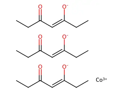 Tris(heptane-3,5-dionato-O,O')cobalt structure