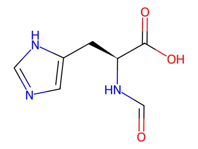 2-氨基-3-(1-甲酰咪唑-4-基)丙酸 structure
