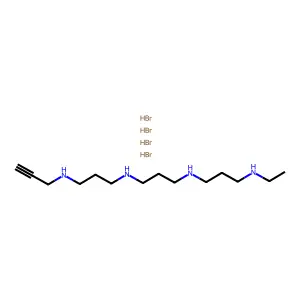 N(1)-ethyl-N(11)-propargyl-4,8-diazaundecane-1,11-diamine structure