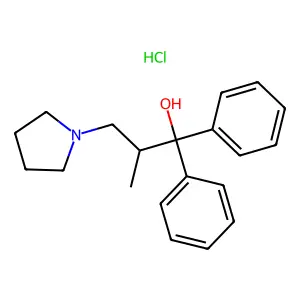 1-Pyrrolidinepropanol, alpha,alpha-diphenyl-beta-methyl-, hydrochloride, (D)- structure