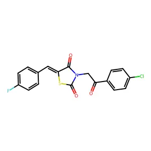 3-(4-Chlorophenacyl)-5-(4-fluorobenzylidene)thiazolidine-2,4-dione structure