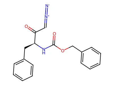 N-Benzyloxycarbonylphenylalanine diazomethyl ketone structure