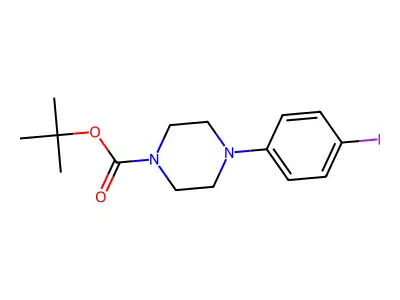 Tert-butyl 4-(4-iodophenyl)piperazine-1-carboxylate structure