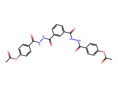 [4-[[[3-[[(4-acetyloxybenzoyl)amino]carbamoyl]benzoyl]amino]carbamoyl]phenyl] Acetate structure