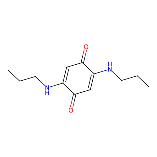 2,5-Bis(propylamino)cyclohexa-2,5-diene-1,4-dione structure