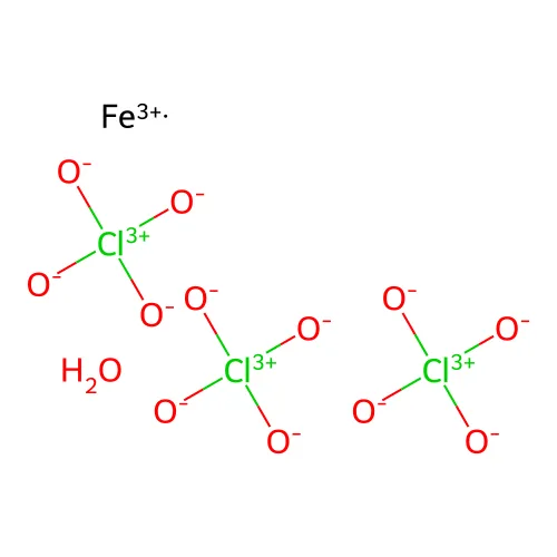 铁(3+);三高氯酸盐;水合物 structure